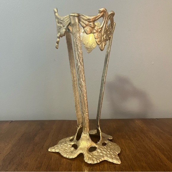 Vintage brass grapevine stand for bowl, vase or wine bottle - Picture 1 of 11